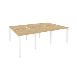 Onix Рабочая станция на П-образном м/к O.MP-D.RS-6.0.8 Тиквуд светлый/Белый металл 2340*1635*750 - Фото предпросмотра