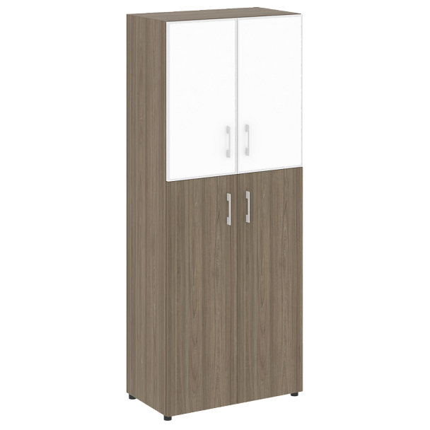 Yalta Шкаф LT.ST-1.7 R white Вяз/Стекло white 800*450*1987 - Вид 1