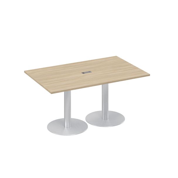 Стол 160 для переговоров на опорах-колоннах A4 А4 ХР 121 дуб скандинавский - Вид 1
