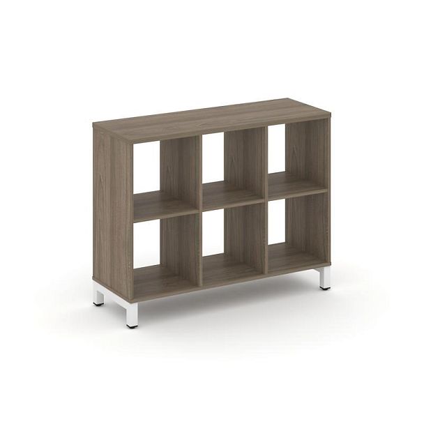 Стайл Проджект Каркас стеллажа 2 яр. SN.KS-230 Вяз Благородный/Металл Белый 1121*400*881 - Вид 1