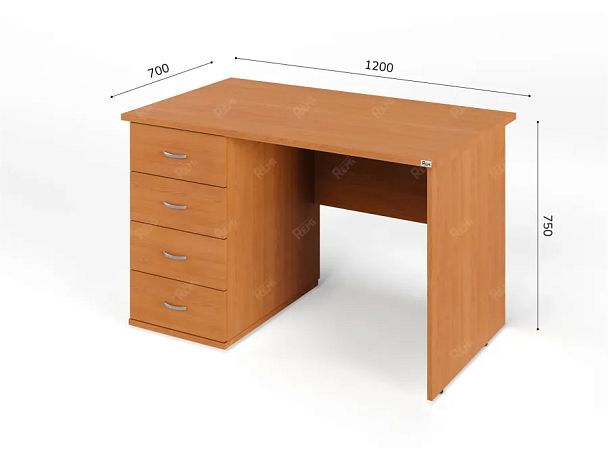 ЛАЙТ / LIGHT RLG008-12x7L Однотумбовый стол 120x70x75 Вишня - Вид 2