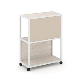 Shelf Mobile Стеллаж 3 уровня 1 секция VR.LT-STK-303.08 Денвер Светлый/Металл Белый/W-04 800*400*1046 - Фото предпросмотра