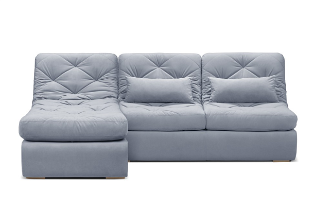 Мягкий угол «Борнео» с оттоманкой серый - Вид 2