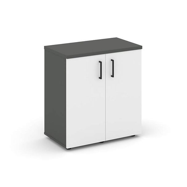 Стайл Проджект Тумба опорная/приставная SN.TOP-032 Антрацит/Антрацит/Белый/Черный Ручки 700*400*750 - Вид 1