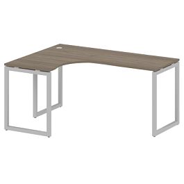 Metal System Quattro Стол криволинейный левый на О-образном м/к 40БО.СА-4 (L) Вяз/Серый металл 1600*1200*750 - Фото предпросмотра