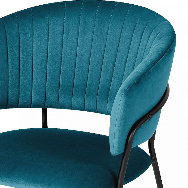 Комплект кухонных стульев Даксон изумрудный велюр/черный, 2 шт. - Вид 6