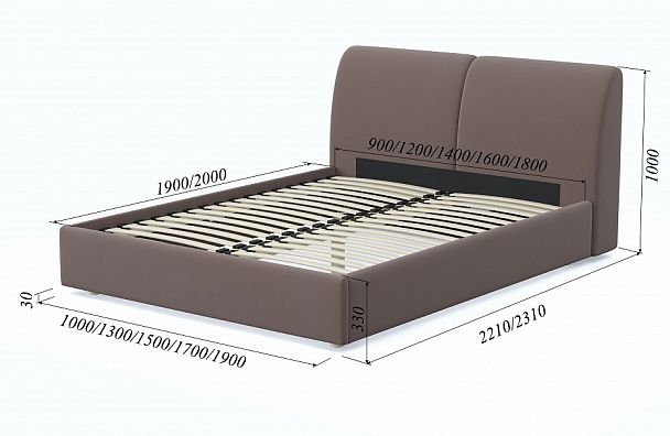 Кровать полутораспальная Бекка - Вид 7