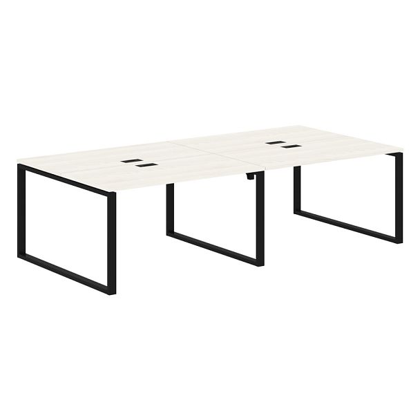 Стол 4-х местный EQWST 2713 Ясень Траун/Черный 2726х1346х750 EDIS - Вид 1