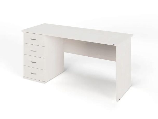 ЛАЙТ / LIGHT RLG007-16x6L Однотумбовый стол 160x60x75 Дуб Молочный - Вид 1