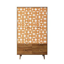 Шкаф трехстворчатый Berber принт 14 арт BB02/Print_14 - Фото предпросмотра