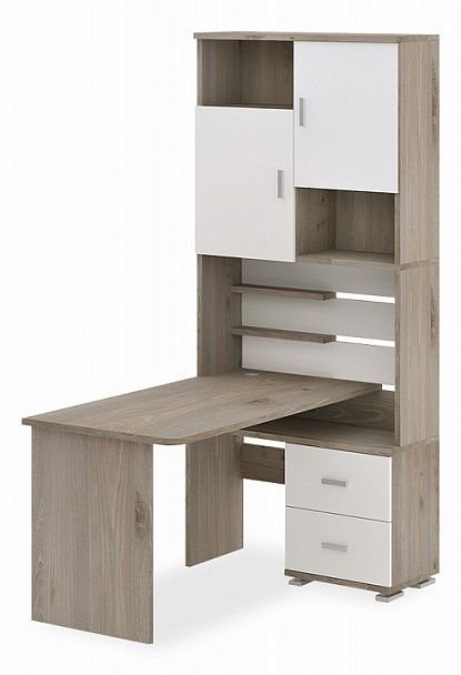 Стол компьютерный Домино СР-720/140 Белый/Нельсон правый - Вид 1