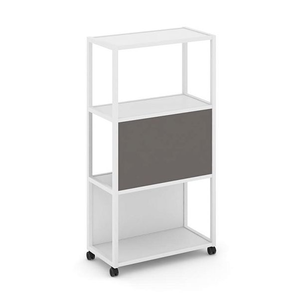 Shelf Mobile Стеллаж 4 уровня 1 секция VR.LT-STK-403.12 Белый Бриллиант/Металл Белый/W-26 1200*400*1523 - Вид 2