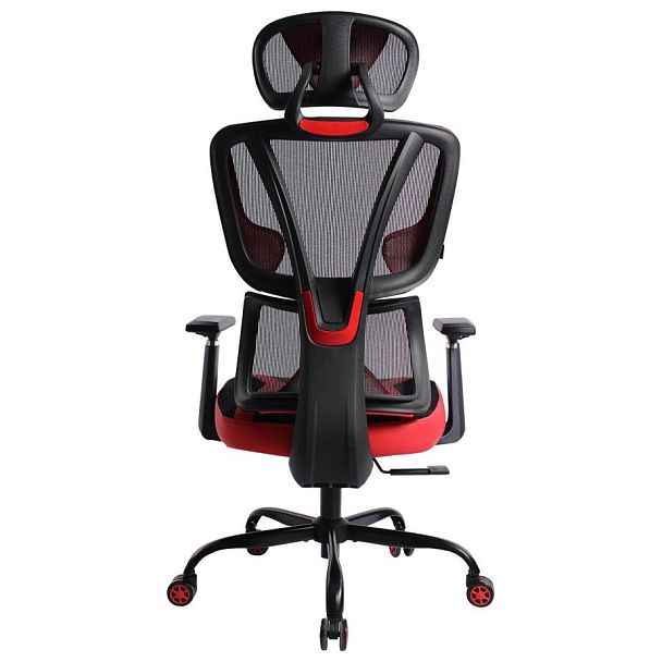 Кресло BRABIX PREMIUM "Toxin GM-520", синхромеханизм, экокожа/сетка/ткань, черное/красное, 532950 - Вид 6