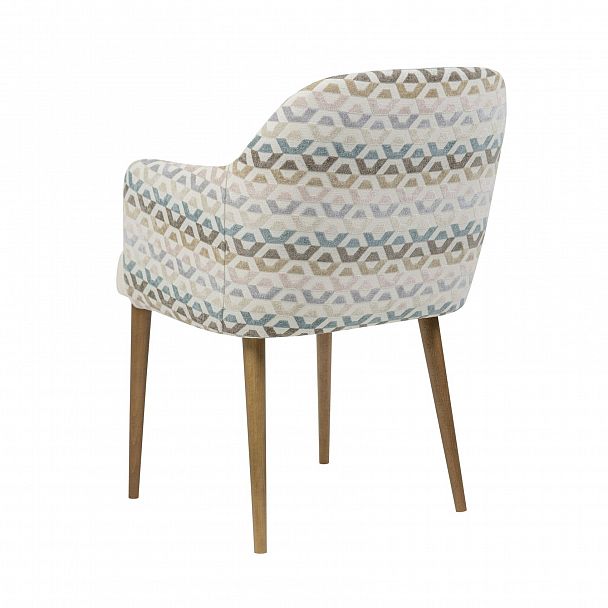 Стул Тюльпан, шенилл бежевый, светлый орех - Вид 4