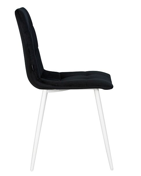Стул обеденный DOBRIN CHILLY (Черный Holland 75, основание белое) - Вид 4
