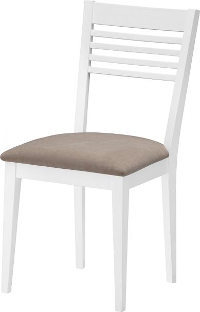 Комплект деревянных стульев с мягким сиденьем Ноэль Белый/Латте велюр, 4 шт. - Вид 1