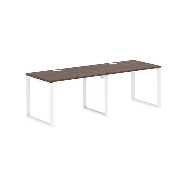 Стол 2-х местный EQWST 2380 Дуб Денвер тёмный/Белый 2326х800х750 EDIS - Вид 1