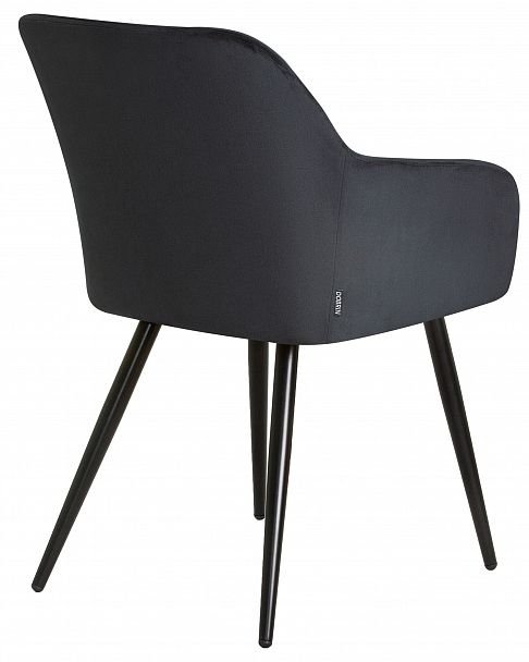 Стул обеденный DOBRIN ROBERT (черные матовые ножки, велюр V108-77 Чёрный) - Вид 4