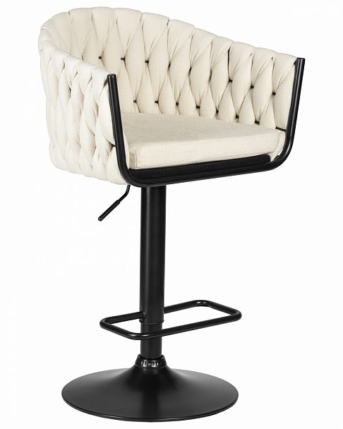 Стул барный DOBRIN LEON (кремовая ткань (LAR 275-33)) - Вид 1