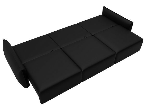 Диван прямой Лига-051 НПБ Лонг Экокожа черный - Вид 10