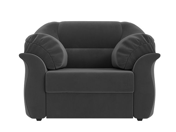 Кресло Карнелла (полностью велюр серый) - Вид 2