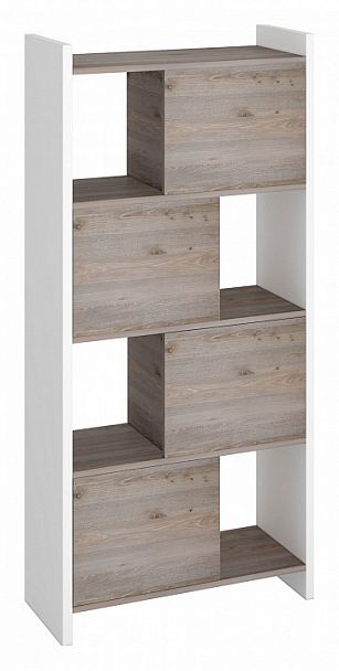 Стеллаж комбинированный Домино Лайт СТЛ-3В Белый/Нельсон - Вид 1