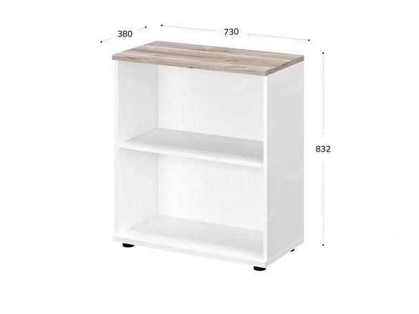 TANDEM RTD047-73U-MA Стеллаж ун-й 730х380х832 Дуб Маувелла/Белый - Вид 2