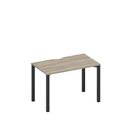 Стол письменный на металлокаркасе, столешница с вырезом Space+ А1 ЧР 013.2 ВЛ вяз либерти/ черный гладкий - Фото предпросмотра