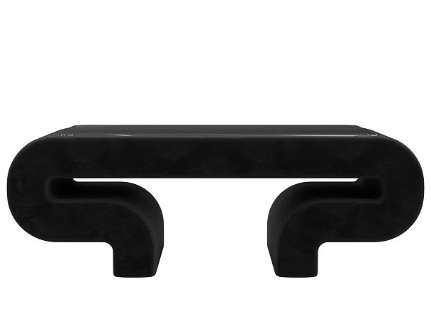 Стол Волна (полностью велюр черный) - Вид 2