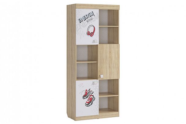 Энерджи Стеллаж MDE-03.1623 дуб сонома/белый - Вид 1