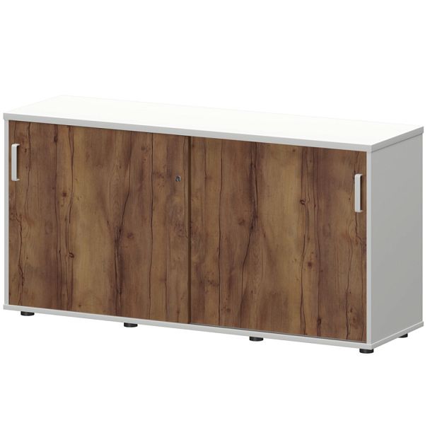 Тумба-купе СМТ-15.7К Тип1 Белый/Таксония 1496x444x750 Смарт - Вид 1