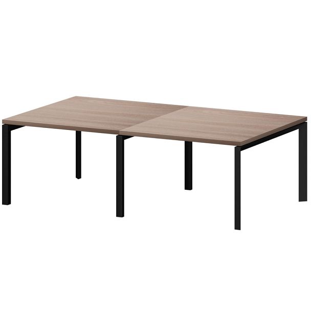 Стол переговорный на металлокаркасе КТМ-24.14.38 Темный шимо 2400x1400x750 Акцент - Вид 1