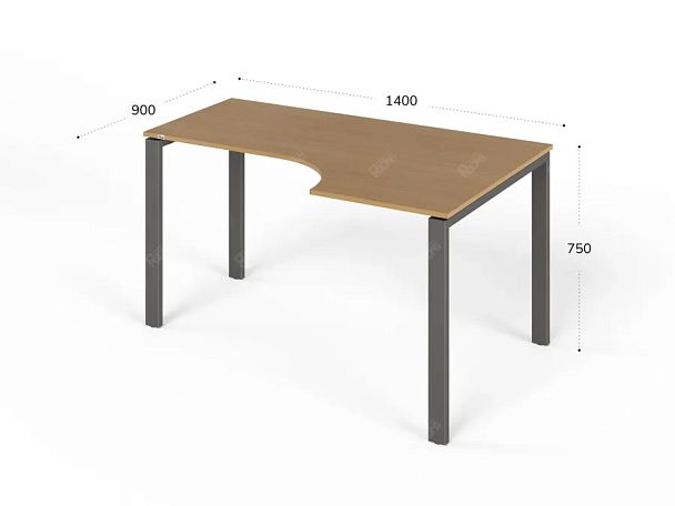 ЛАЙТ / LIGHT RLG016-12x9R Угловой стол 140x90x75 Бук - Вид 2