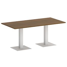 Home Office Стол прямоугольный VR.SP-5-180.2 Орех/Белый металл 1800*900*750 - Фото предпросмотра