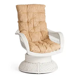 Кресло-качалка Андреа Релакс Медиум/Andrea Relax Medium /с подушкой/TCH White (белый) - Фото предпросмотра
