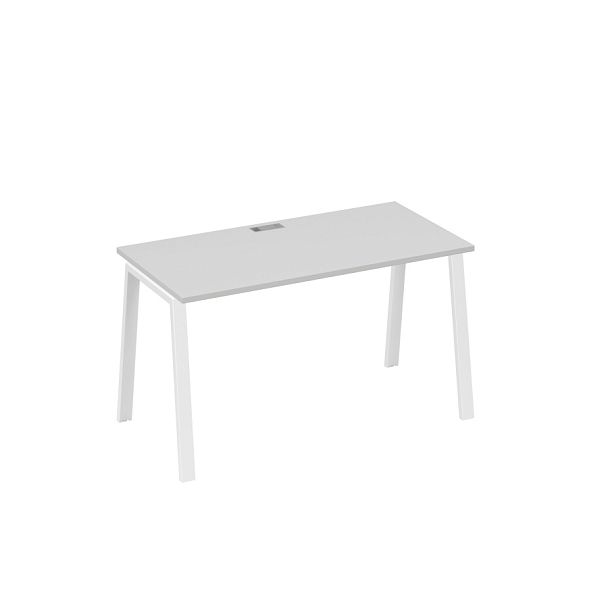Стол письменный на металлокаркасе TRE A4 А4 Б3 014 БП серый / металлокаркас белый - Вид 1