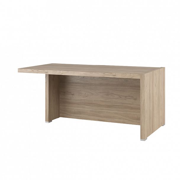 Стол письменный с асимметричными опорами, левый Solid 160x88x75 вяз - Вид 1