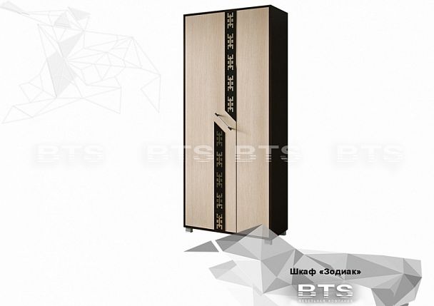 Гостиная "Зодиак" шкаф (800х2045х512) венге/дуб атланта - Вид 1