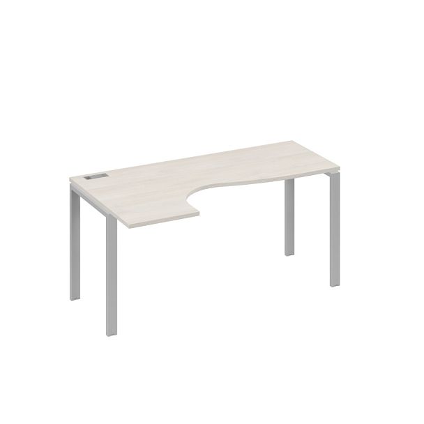 Стол эргономичный левый "Классика" на металлокаркасе UNO A4 А4 Б1 035 БП дуб / металлокаркас серый - Вид 1