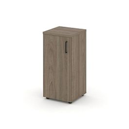 Стайл Проджект Шкаф низкий узкий SN.STU-301(L) Вяз Благородный/Черный Ручки 400*400*833 - Фото предпросмотра