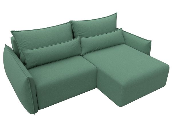 Диван угловой Лига-051 НПБ угол универсальный Рогожка зеленый - Вид 6