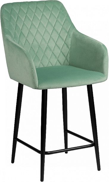 Полубарное поворотное кресло Барли К, Confetti aquamarine/черный - Вид 4