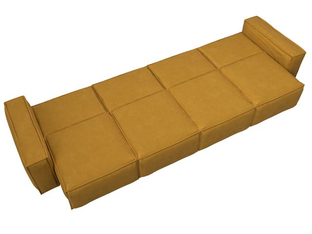 Диван прямой Лига-081 НПБ МегаЛонг Велюр желтый - Вид 11