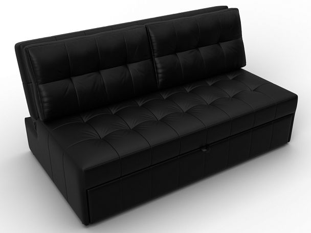 Диван прямой Лига-107 (160) Экокожа черный - Вид 6