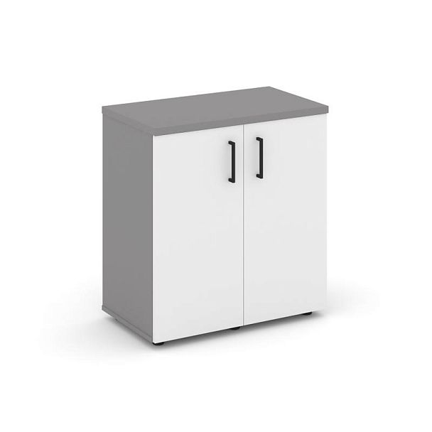 Стайл Проджект Тумба опорная/приставная SN.TOP-031 Серый Пепел/Белый/Черный Ручки 600*400*750 - Вид 1