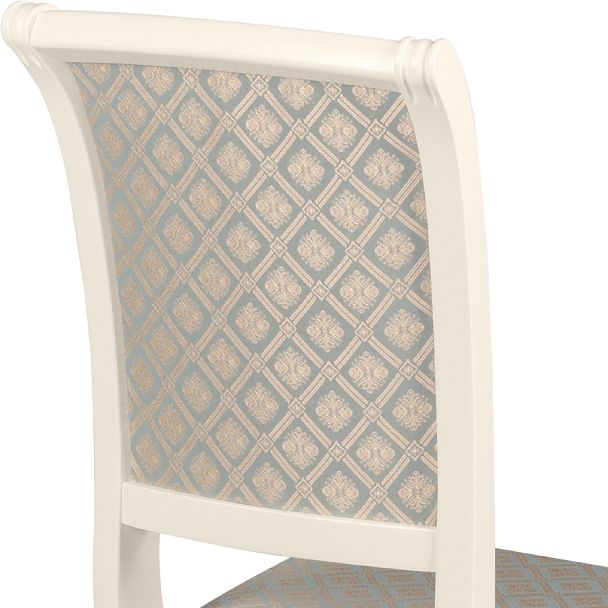 Комплект деревянных стульев с мягким сиденьем Арктос Слоновая кость/Бирюзовый жаккард, 3 шт. - Вид 9