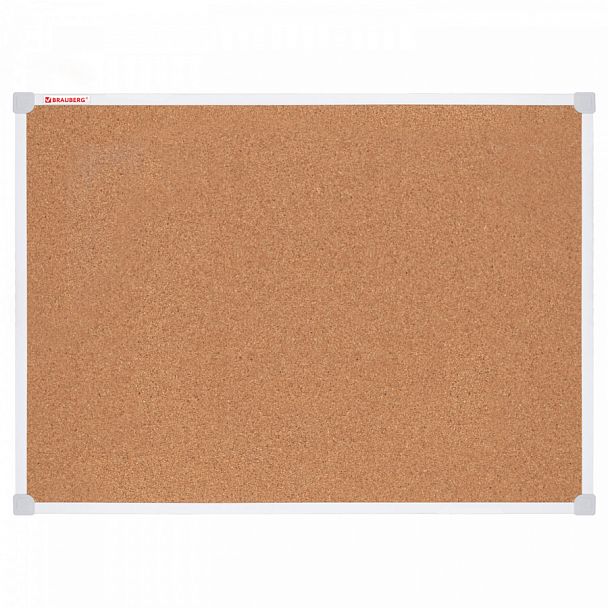Доска пробковая 70х50 см, ПВХ рамка, ГАРАНТИЯ 10 ЛЕТ, РОССИЯ, BRAUBERG, 238188 - Вид 1