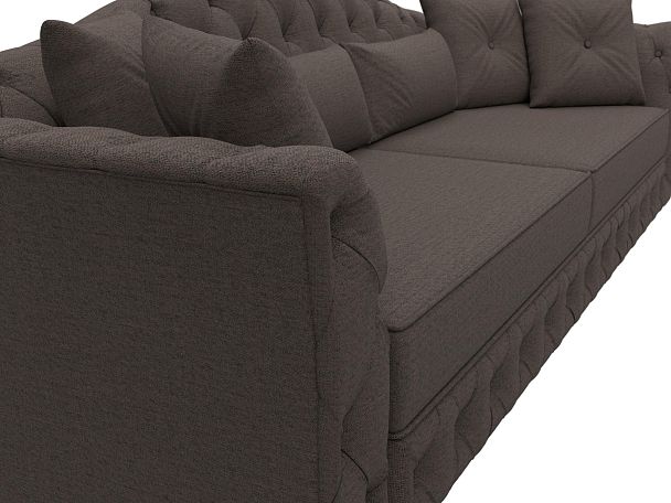 Диван прямой Артис Рогожка коричневый - Вид 4