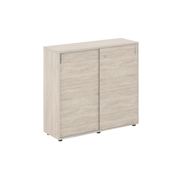 Шкаф купе 1238х400х1125 средний, с замком / корпус: дуб светлый, фасады: дуб светлый Сигма / Sigma - Вид 1