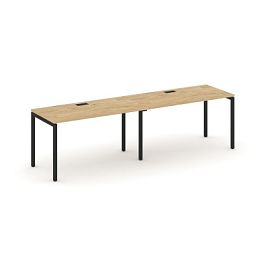 Стайл Проджект Рабочая станция 1 сторон. SN-4P.ORS-002 Тиквуд Светлый/Металл Черный 2360*600*750 - Фото предпросмотра